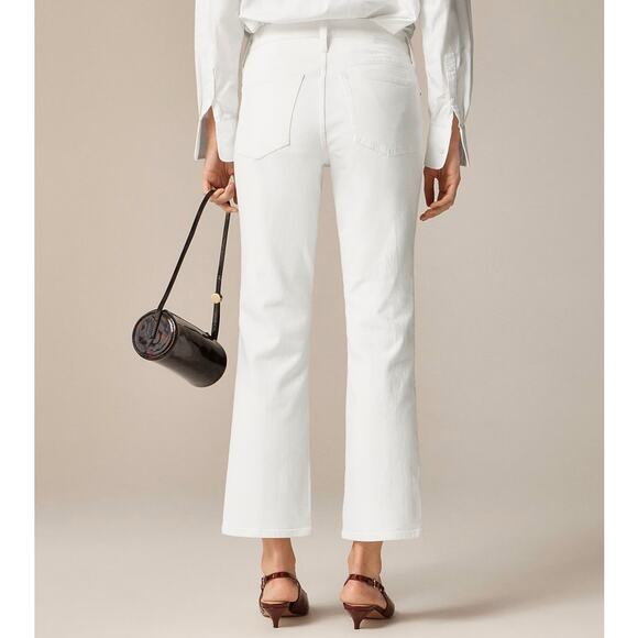 J.Crew '03 Kick Out Jeans WMNS 29 White Denim Mid Rise Stretchy 5-Pocket Zip Fly - Picture 2 of 8